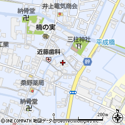 福岡県筑後市西牟田3779周辺の地図