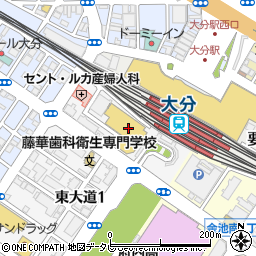 カラダファクトリー　大分駅店周辺の地図