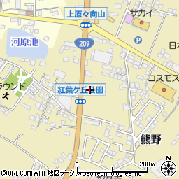 福岡県筑後市熊野190-1周辺の地図