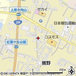 福岡県筑後市熊野142-2周辺の地図