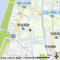 福岡県大川市鐘ケ江666-2周辺の地図