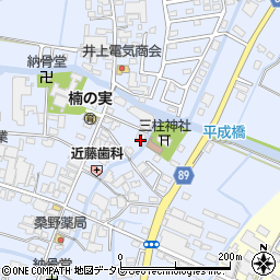 福岡県筑後市西牟田3791周辺の地図