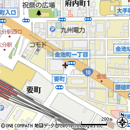 ニッポンレンタカー大分駅前営業所周辺の地図
