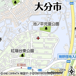大分県大分市明野紅陽台周辺の地図
