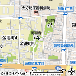 萬壽寺周辺の地図