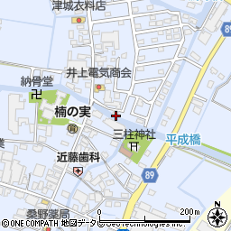 福岡県筑後市西牟田3817周辺の地図