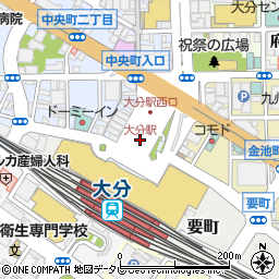 大分駅周辺の地図