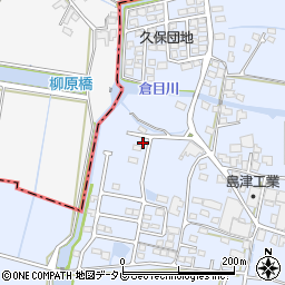 福岡県筑後市西牟田3387周辺の地図