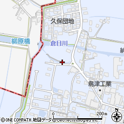 福岡県筑後市西牟田3398周辺の地図