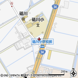 佐賀県小城市牛津町上砥川1397周辺の地図