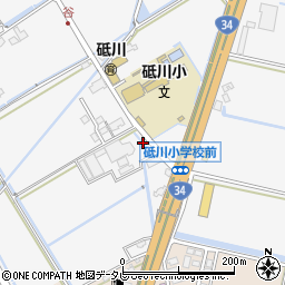 佐賀県小城市牛津町上砥川1402周辺の地図