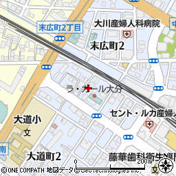 JR九州商事株式会社　大分支店周辺の地図