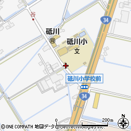 佐賀県小城市牛津町上砥川1405-1周辺の地図