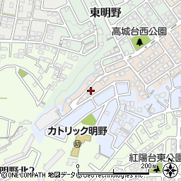 大分県大分市高城台19-316周辺の地図