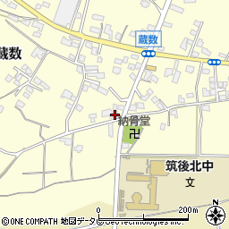 福岡県筑後市蔵数947-7周辺の地図