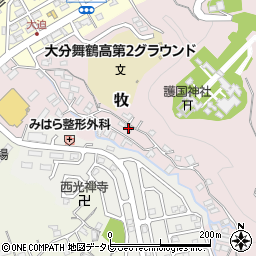 大分県大分市牧5周辺の地図