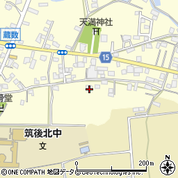 福岡県筑後市蔵数1066-2周辺の地図