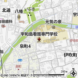 宇和島看護専門学校周辺の地図