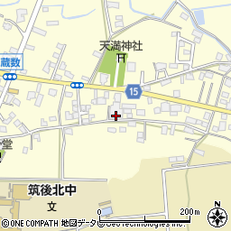 福岡県筑後市蔵数1064周辺の地図