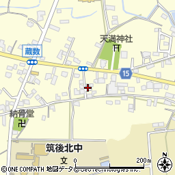 福岡県筑後市蔵数1044-14周辺の地図