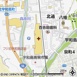 大阪王将 フジグラン北宇和島店周辺の地図