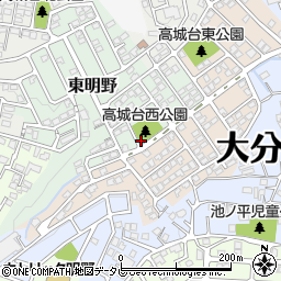 高城台西公園トイレ周辺の地図