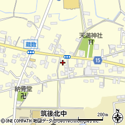 福岡県筑後市蔵数1044-2周辺の地図