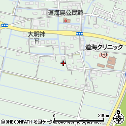 福岡県大川市道海島745周辺の地図