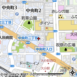 かみ風船 中央町店周辺の地図