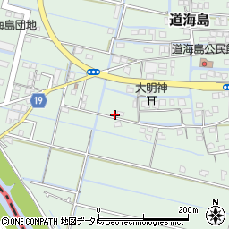 福岡県大川市道海島591-7周辺の地図