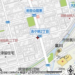 オリーブヘア　岩田店周辺の地図