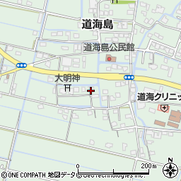 福岡県大川市道海島597周辺の地図