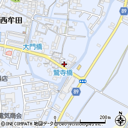 福岡県筑後市西牟田3931周辺の地図