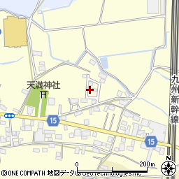 福岡県筑後市蔵数1077周辺の地図