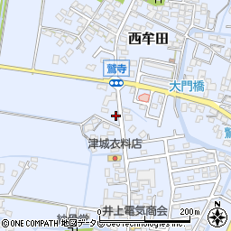 福岡県筑後市西牟田1872周辺の地図