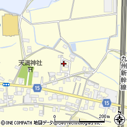 福岡県筑後市蔵数1077-28周辺の地図