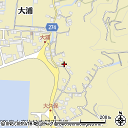 愛媛県宇和島市大浦156周辺の地図