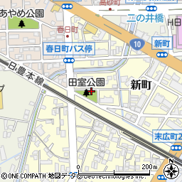 田室公園トイレ周辺の地図