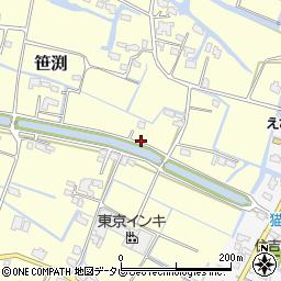 福岡県三潴郡大木町笹渕周辺の地図