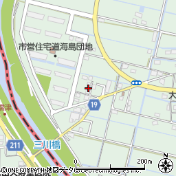 福岡県大川市道海島353周辺の地図
