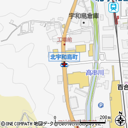 北宇和島町周辺の地図
