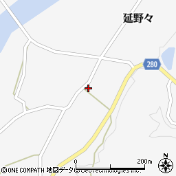 愛媛県北宇和郡松野町延野々964周辺の地図