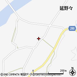 愛媛県北宇和郡松野町延野々1062-1周辺の地図