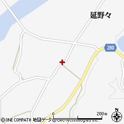 愛媛県北宇和郡松野町延野々965周辺の地図
