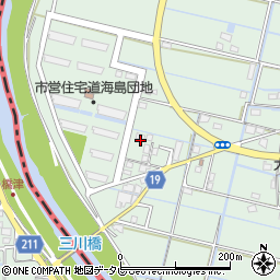 福岡県大川市道海島352周辺の地図