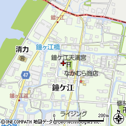 福岡県大川市鐘ケ江385周辺の地図