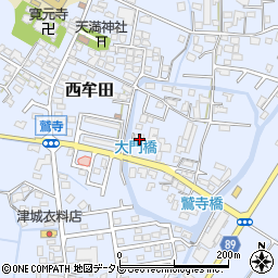 福岡県筑後市西牟田3911周辺の地図