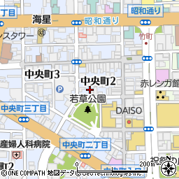 大分県大分市中央町2丁目周辺の地図