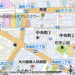 大分信用金庫西新町支店周辺の地図