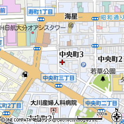 大分信用金庫西新町支店周辺の地図